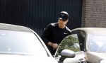 Mijdrecht 11 mei 2022
Andre Hazes vertrekt vanaf het huis van zijn moeder Rachel om te gaan sporten .