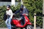 Amsterdam 16 april 2022
Martijn Krabbe op zijn vespa scooter met zijn dochter Michelle Krabbe