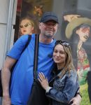 Amsterdam 7 mei 2022
Raymond v Barneveld met zijn vriendin/ verloofde Julia Evans op de pc hooftstraat.