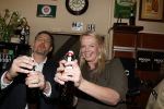 Amsterdam 20 april 2023
Presentatie  van blad de Linda in een cafe in het centrum van Amsterdam waar een bier gepresenteerd wordt. Het bier is in samenwerking met Grolsch. Karin Swerink