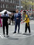 Rotterdam 27 april 2023
Koningsdag 2023 in Rotterdam met aanwezig Koning Willem Alexander, KoninginMaxima ,Prinses Amalia, Prinses Ariane ,Prins Constantijn ,Prinses Laurentien ,Prins Maurits ,Prinses Marilene ,Prins Bernhard ,Prinses Annette ,Prins Floris ,Prinses Aimee ,Prins Pieter Christiaan, en Prinses Anita .
Burgemeester Aboutaleb is de gastheer.  De Royals gaan voetballen bij Touzani