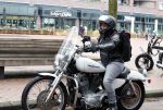 Amstelveen 30 april 2023
Nurlaila bij de musical lunch in schouwburg Amstelveen. Ze kwam mop haar Harley Davidson motor