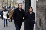 Amsterdam 15 april 2023
Herdenkingstdienst vooraf aan de begrafenis van Huub Oosterhuis in de Westertoren . Daarna gingen ze met de boot naar begraafplaats Zorgvlied. Robert ten Brink met zijn vrouw
