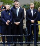 Amsterdam 17 april 2024
Staatsbezoek Nederland - Spanje met Koning Willem Alexander Koningin Maxima Koning Filipe en Koningin Letizia van Spanje aan Nederland . Koning Willem Alexander en Koning Felipe bezoeken Cruyff court in betondorp . oa aanwezig Jordy Cruijff Susila Cruijff Frank Rijkaard en Guus Hiddink. Daphne Koster