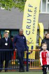 Amsterdam 17 april 2024
Staatsbezoek Nederland - Spanje met Koning Willem Alexander Koningin Maxima Koning Filipe en Koningin Letizia van Spanje aan Nederland . Koning Willem Alexander en Koning Felipe bezoeken Cruyff court in betondorp . oa aanwezig Jordy Cruijff Susila Cruijff Frank Rijkaard en Guus Hiddink.