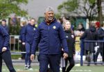 Amsterdam 17 april 2024
Staatsbezoek Nederland - Spanje met Koning Willem Alexander Koningin Maxima Koning Filipe en Koningin Letizia van Spanje aan Nederland . Koning Willem Alexander en Koning Felipe bezoeken Cruyff court in betondorp . oa aanwezig Jordy Cruijff Susila Cruijff Frank Rijkaard en Guus Hiddink.