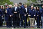 Amsterdam 17 april 2024
Staatsbezoek Nederland - Spanje met Koning Willem Alexander Koningin Maxima Koning Filipe en Koningin Letizia van Spanje aan Nederland . Koning Willem Alexander en Koning Felipe bezoeken Cruyff court in betondorp . oa aanwezig Jordy Cruijff Susila Cruijff Frank Rijkaard en Guus Hiddink.