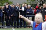 Amsterdam 17 april 2024
Staatsbezoek Nederland - Spanje met Koning Willem Alexander Koningin Maxima Koning Filipe en Koningin Letizia van Spanje aan Nederland . Koning Willem Alexander en Koning Felipe bezoeken Cruyff court in betondorp . oa aanwezig Jordy Cruijff Susila Cruijff Frank Rijkaard en Guus Hiddink.