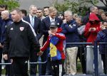 Amsterdam 17 april 2024
Staatsbezoek Nederland - Spanje met Koning Willem Alexander Koningin Maxima Koning Filipe en Koningin Letizia van Spanje aan Nederland . Koning Willem Alexander en Koning Felipe bezoeken Cruyff court in betondorp . oa aanwezig Jordy Cruijff Susila Cruijff Frank Rijkaard en Guus Hiddink.