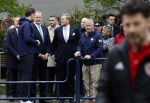 Amsterdam 17 april 2024
Staatsbezoek Nederland - Spanje met Koning Willem Alexander Koningin Maxima Koning Filipe en Koningin Letizia van Spanje aan Nederland . Koning Willem Alexander en Koning Felipe bezoeken Cruyff court in betondorp . oa aanwezig Jordy Cruijff Susila Cruijff Frank Rijkaard en Guus Hiddink.