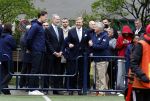 Amsterdam 17 april 2024
Staatsbezoek Nederland - Spanje met Koning Willem Alexander Koningin Maxima Koning Filipe en Koningin Letizia van Spanje aan Nederland . Koning Willem Alexander en Koning Felipe bezoeken Cruyff court in betondorp . oa aanwezig Jordy Cruijff Susila Cruijff Frank Rijkaard en Guus Hiddink.