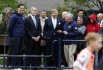 Amsterdam 17 april 2024
Staatsbezoek Nederland - Spanje met Koning Willem Alexander Koningin Maxima Koning Filipe en Koningin Letizia van Spanje aan Nederland . Koning Willem Alexander en Koning Felipe bezoeken Cruyff court in betondorp . oa aanwezig Jordy Cruijff Susila Cruijff Frank Rijkaard en Guus Hiddink.