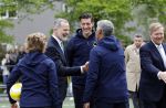Amsterdam 17 april 2024
Staatsbezoek Nederland - Spanje met Koning Willem Alexander Koningin Maxima Koning Filipe en Koningin Letizia van Spanje aan Nederland . Koning Willem Alexander en Koning Felipe bezoeken Cruyff court in betondorp . oa aanwezig Jordy Cruijff Susila Cruijff Frank Rijkaard en Guus Hiddink.