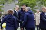 Amsterdam 17 april 2024
Staatsbezoek Nederland - Spanje met Koning Willem Alexander Koningin Maxima Koning Filipe en Koningin Letizia van Spanje aan Nederland . Koning Willem Alexander en Koning Felipe bezoeken Cruyff court in betondorp . oa aanwezig Jordy Cruijff Susila Cruijff Frank Rijkaard en Guus Hiddink.