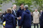 Amsterdam 17 april 2024
Staatsbezoek Nederland - Spanje met Koning Willem Alexander Koningin Maxima Koning Filipe en Koningin Letizia van Spanje aan Nederland . Koning Willem Alexander en Koning Felipe bezoeken Cruyff court in betondorp . oa aanwezig Jordy Cruijff Susila Cruijff Frank Rijkaard en Guus Hiddink.