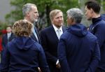 Amsterdam 17 april 2024
Staatsbezoek Nederland - Spanje met Koning Willem Alexander Koningin Maxima Koning Filipe en Koningin Letizia van Spanje aan Nederland . Koning Willem Alexander en Koning Felipe bezoeken Cruyff court in betondorp . oa aanwezig Jordy Cruijff Susila Cruijff Frank Rijkaard en Guus Hiddink.