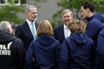 Amsterdam 17 april 2024
Staatsbezoek Nederland - Spanje met Koning Willem Alexander Koningin Maxima Koning Filipe en Koningin Letizia van Spanje aan Nederland . Koning Willem Alexander en Koning Felipe bezoeken Cruyff court in betondorp . oa aanwezig Jordy Cruijff Susila Cruijff Frank Rijkaard en Guus Hiddink.