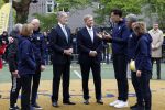 Amsterdam 17 april 2024
Staatsbezoek Nederland - Spanje met Koning Willem Alexander Koningin Maxima Koning Filipe en Koningin Letizia van Spanje aan Nederland . Koning Willem Alexander en Koning Felipe bezoeken Cruyff court in betondorp . oa aanwezig Jordy Cruijff Susila Cruijff Frank Rijkaard en Guus Hiddink.