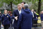 Amsterdam 17 april 2024
Staatsbezoek Nederland - Spanje met Koning Willem Alexander Koningin Maxima Koning Filipe en Koningin Letizia van Spanje aan Nederland . Koning Willem Alexander en Koning Felipe bezoeken Cruyff court in betondorp . oa aanwezig Jordy Cruijff Susila Cruijff Frank Rijkaard en Guus Hiddink.