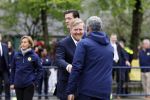 Amsterdam 17 april 2024
Staatsbezoek Nederland - Spanje met Koning Willem Alexander Koningin Maxima Koning Filipe en Koningin Letizia van Spanje aan Nederland . Koning Willem Alexander en Koning Felipe bezoeken Cruyff court in betondorp . oa aanwezig Jordy Cruijff Susila Cruijff Frank Rijkaard en Guus Hiddink.