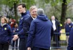 Amsterdam 17 april 2024
Staatsbezoek Nederland - Spanje met Koning Willem Alexander Koningin Maxima Koning Filipe en Koningin Letizia van Spanje aan Nederland . Koning Willem Alexander en Koning Felipe bezoeken Cruyff court in betondorp . oa aanwezig Jordy Cruijff Susila Cruijff Frank Rijkaard en Guus Hiddink.