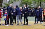 Amsterdam 17 april 2024
Staatsbezoek Nederland - Spanje met Koning Willem Alexander Koningin Maxima Koning Filipe en Koningin Letizia van Spanje aan Nederland . Koning Willem Alexander en Koning Felipe bezoeken Cruyff court in betondorp . oa aanwezig Jordy Cruijff Susila Cruijff Frank Rijkaard en Guus Hiddink.