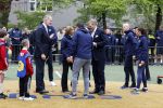 Amsterdam 17 april 2024
Staatsbezoek Nederland - Spanje met Koning Willem Alexander Koningin Maxima Koning Filipe en Koningin Letizia van Spanje aan Nederland . Koning Willem Alexander en Koning Felipe bezoeken Cruyff court in betondorp . oa aanwezig Jordy Cruijff Susila Cruijff Frank Rijkaard en Guus Hiddink.