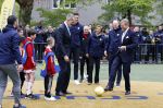 Amsterdam 17 april 2024
Staatsbezoek Nederland - Spanje met Koning Willem Alexander Koningin Maxima Koning Filipe en Koningin Letizia van Spanje aan Nederland . Koning Willem Alexander en Koning Felipe bezoeken Cruyff court in betondorp . oa aanwezig Jordy Cruijff Susila Cruijff Frank Rijkaard en Guus Hiddink.