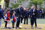 Amsterdam 17 april 2024
Staatsbezoek Nederland - Spanje met Koning Willem Alexander Koningin Maxima Koning Filipe en Koningin Letizia van Spanje aan Nederland . Koning Willem Alexander en Koning Felipe bezoeken Cruyff court in betondorp . oa aanwezig Jordy Cruijff Susila Cruijff Frank Rijkaard en Guus Hiddink.