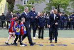 Amsterdam 17 april 2024
Staatsbezoek Nederland - Spanje met Koning Willem Alexander Koningin Maxima Koning Filipe en Koningin Letizia van Spanje aan Nederland . Koning Willem Alexander en Koning Felipe bezoeken Cruyff court in betondorp . oa aanwezig Jordy Cruijff Susila Cruijff Frank Rijkaard en Guus Hiddink.