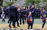 Amsterdam 17 april 2024
Staatsbezoek Nederland - Spanje met Koning Willem Alexander Koningin Maxima Koning Filipe en Koningin Letizia van Spanje aan Nederland . Koning Willem Alexander en Koning Felipe bezoeken Cruyff court in betondorp . oa aanwezig Jordy Cruijff Susila Cruijff Frank Rijkaard en Guus Hiddink.