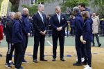 Amsterdam 17 april 2024
Staatsbezoek Nederland - Spanje met Koning Willem Alexander Koningin Maxima Koning Filipe en Koningin Letizia van Spanje aan Nederland . Koning Willem Alexander en Koning Felipe bezoeken Cruyff court in betondorp . oa aanwezig Jordy Cruijff Susila Cruijff Frank Rijkaard en Guus Hiddink.