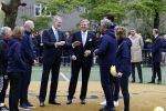 Amsterdam 17 april 2024
Staatsbezoek Nederland - Spanje met Koning Willem Alexander Koningin Maxima Koning Filipe en Koningin Letizia van Spanje aan Nederland . Koning Willem Alexander en Koning Felipe bezoeken Cruyff court in betondorp . oa aanwezig Jordy Cruijff Susila Cruijff Frank Rijkaard en Guus Hiddink.