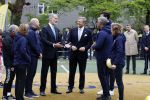 Amsterdam 17 april 2024
Staatsbezoek Nederland - Spanje met Koning Willem Alexander Koningin Maxima Koning Filipe en Koningin Letizia van Spanje aan Nederland . Koning Willem Alexander en Koning Felipe bezoeken Cruyff court in betondorp . oa aanwezig Jordy Cruijff Susila Cruijff Frank Rijkaard en Guus Hiddink.