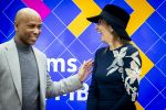 Amsterdam 9 april 2024
Koningin Maxima bij lancering Amsterdams MBO stagepact. Maxima en Humberto Tan