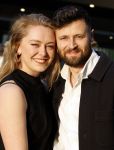Amsterdam 8 april 2024
Premiere Invasie in Pathe Arena met oa 
Lisa Zweerman met haar partner Steef de Bot