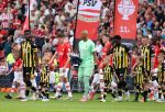 Eindhoven, 13 April 2024
Kompetitiewedstrijd PSV-Vitesse, eindstand 6-0
Opkomst elftallen PSV-Vitesse