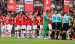 Eindhoven, 13 April 2024
Kompetitiewedstrijd PSV-Vitesse, eindstand 6-0
Opkomst elftallen PSV-Vitesse