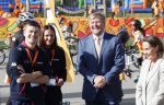 Zeewolde 17 april 2026
Koning Willem Alexander bezoekt de koningsspelen in Zeewolde . Britt Dekker presenteert het . Angel Daleman Joep Wennemars en Koning Willem Alexander
