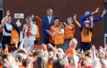 Zeewolde 17 april 2026
Koning Willem Alexander bezoekt de koningsspelen in Zeewolde . Britt Dekker presenteert het .