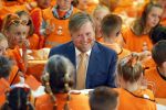 Zeewolde 17 april 2026
Koning Willem Alexander bezoekt de koningsspelen in Zeewolde . Britt Dekker presenteert het .