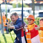 Zeewolde 17 april 2026
Koning Willem Alexander bezoekt de koningsspelen in Zeewolde . Britt Dekker presenteert het .