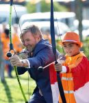 Zeewolde 17 april 2026
Koning Willem Alexander bezoekt de koningsspelen in Zeewolde . Britt Dekker presenteert het .