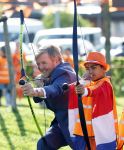 Zeewolde 17 april 2026
Koning Willem Alexander bezoekt de koningsspelen in Zeewolde . Britt Dekker presenteert het .
