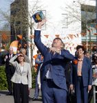 Zeewolde 17 april 2026
Koning Willem Alexander bezoekt de koningsspelen in Zeewolde . Britt Dekker presenteert het .