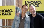 Amsterdam 22 april 2026
Presentatie nieuwe L Homo . Nicolas Keenan staat op de cover . Ramon Mesman met partner