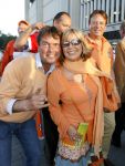 Frankfurt, 21 Juni 2006
Willeke Albert en Johan Westermeijer voor aanvang van de wedstrijd Nederland-Argentine met een eindstand van 0-0