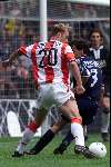 16 mei 1999
PSV-AZ 7-1
Khkokhlov in duel met  Michael Buskermolen