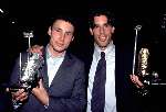 24 mei 1999 VVCS Gala met op de foto Ruud v Nistelrooy als beste speler en zijn toekomstige teamgenoot MARK van BOMMEL als meest talentvolle speler van het seizoen 1998/1999