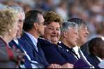 Amsterdam 13 mei 2000
Heropening Olympisch Stadion door Prins Willem Alexander
Erica Terpstra met Johan Cruyff